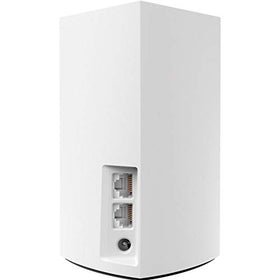 Linksys Velop top view detail highlighting ventilation and sleek white finish