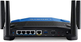 Linksys WRT3200ACM back ports for versatile wired connections