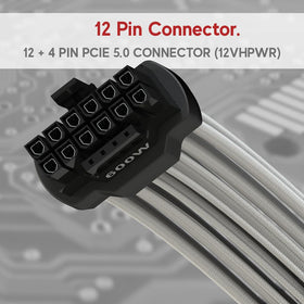 LINKUP 12VHPWR 16-pin close up sleeved cable highlights durability
