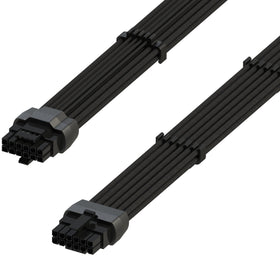 LINKUP 12VHPWR cable, straight 70 cm, clean power delivery for high-end GPUs.