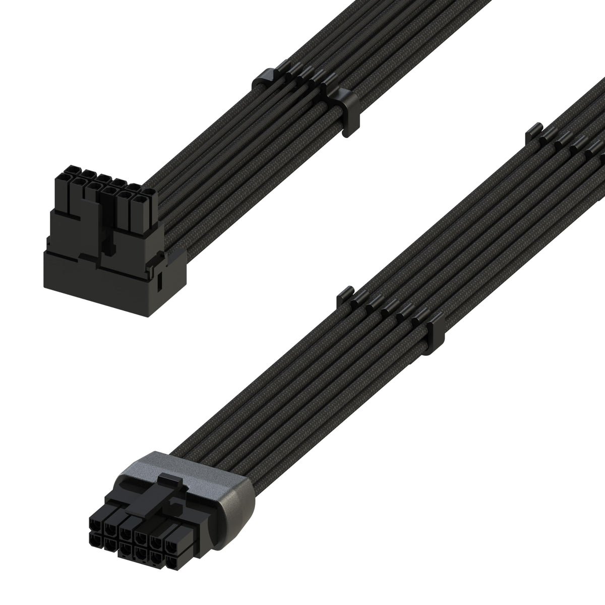 LINKUP 12VHPWR PSU to GPU left-angle plug for tidy cabling and direct power delivery