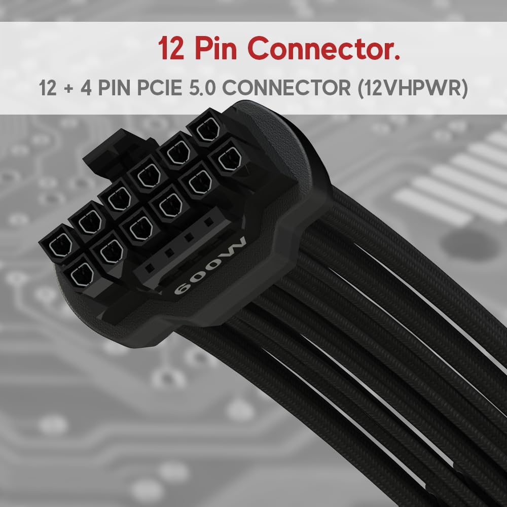 LINKUP 16-pin 12+4 connection close-up shows premium sleeved cable construction