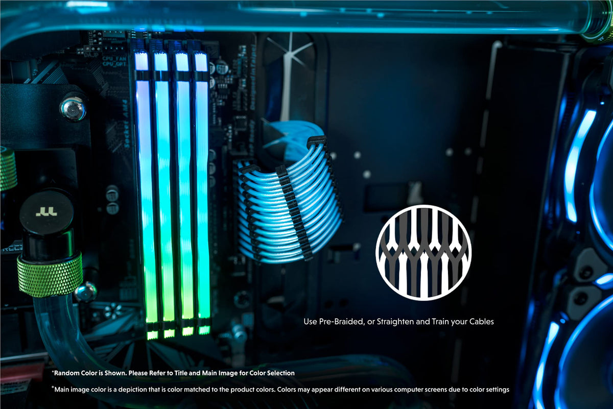 LINKUP 24-pin motherboard cable for a neat ATX power layout.