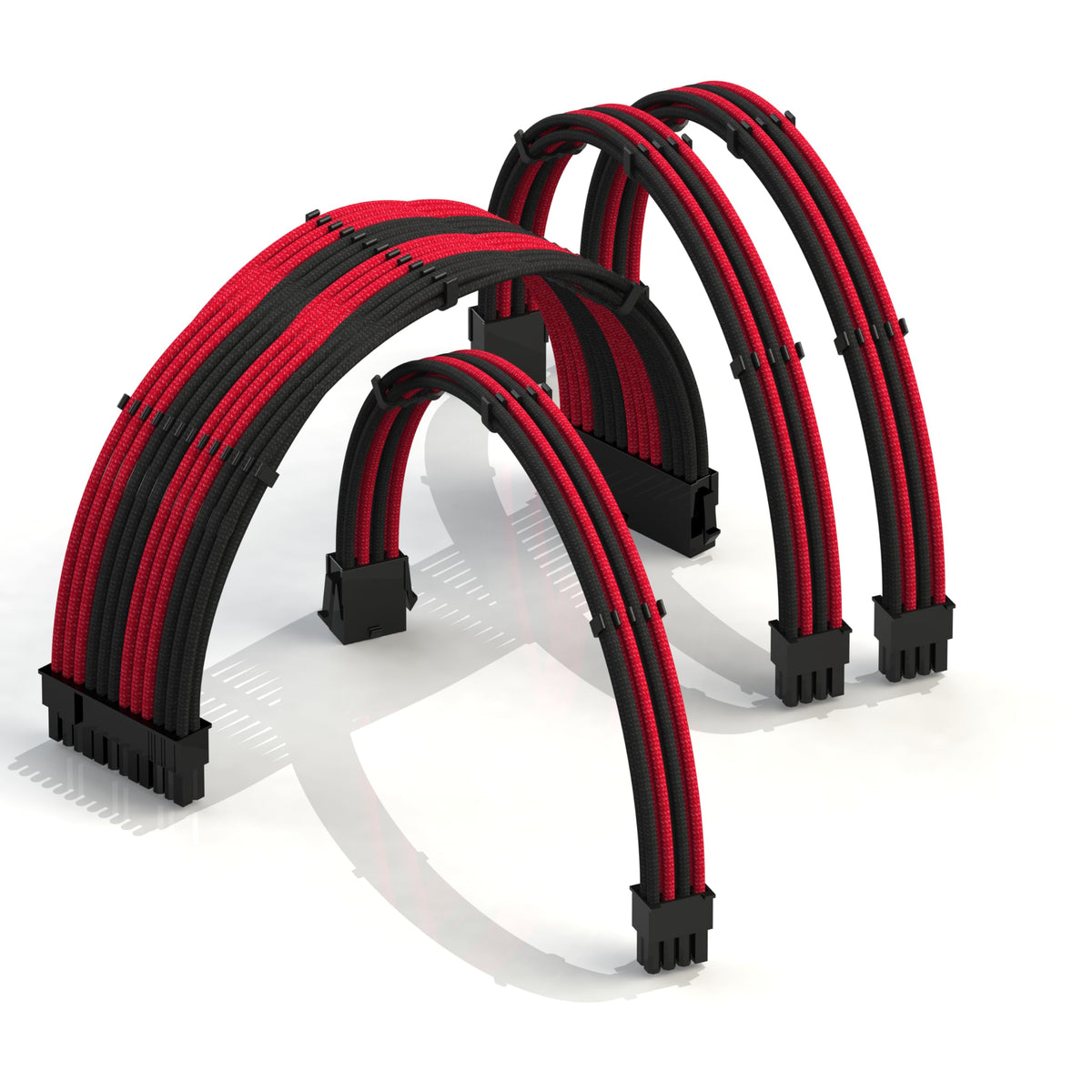 LINKUP 50cm braided PSU extension cables for clean, premium cabling.