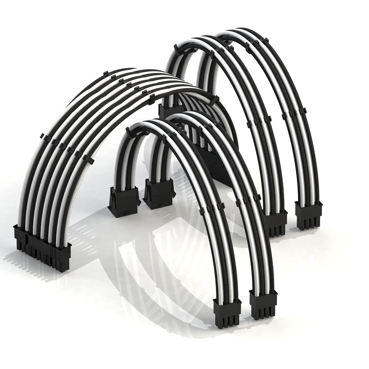 LINKUP AVA 30cm PSU cable extension sleeve for tidy, professional‑looking builds.