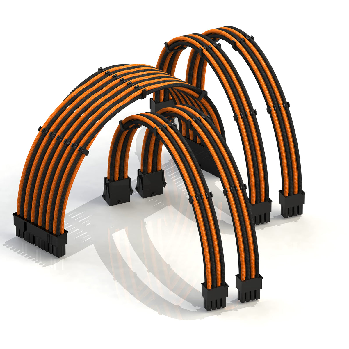 LINKUP AVA 30cm PSU cable extension with braided finish for clean builds.