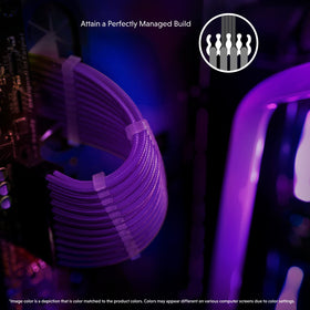 LINKUP AVA cable combs purple pack for neat cable management
