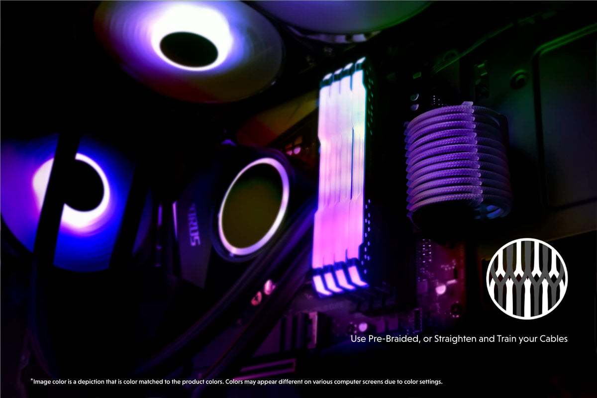 LINKUP AVA CPU 4+4 purple cable for flexible motherboard power routing.