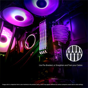 LINKUP AVA CPU 4+4 purple cables support tidy CPU power delivery