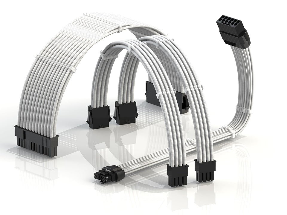 LINKUP AVA front packaging showing white sleeved cable kit and components benefits clean build