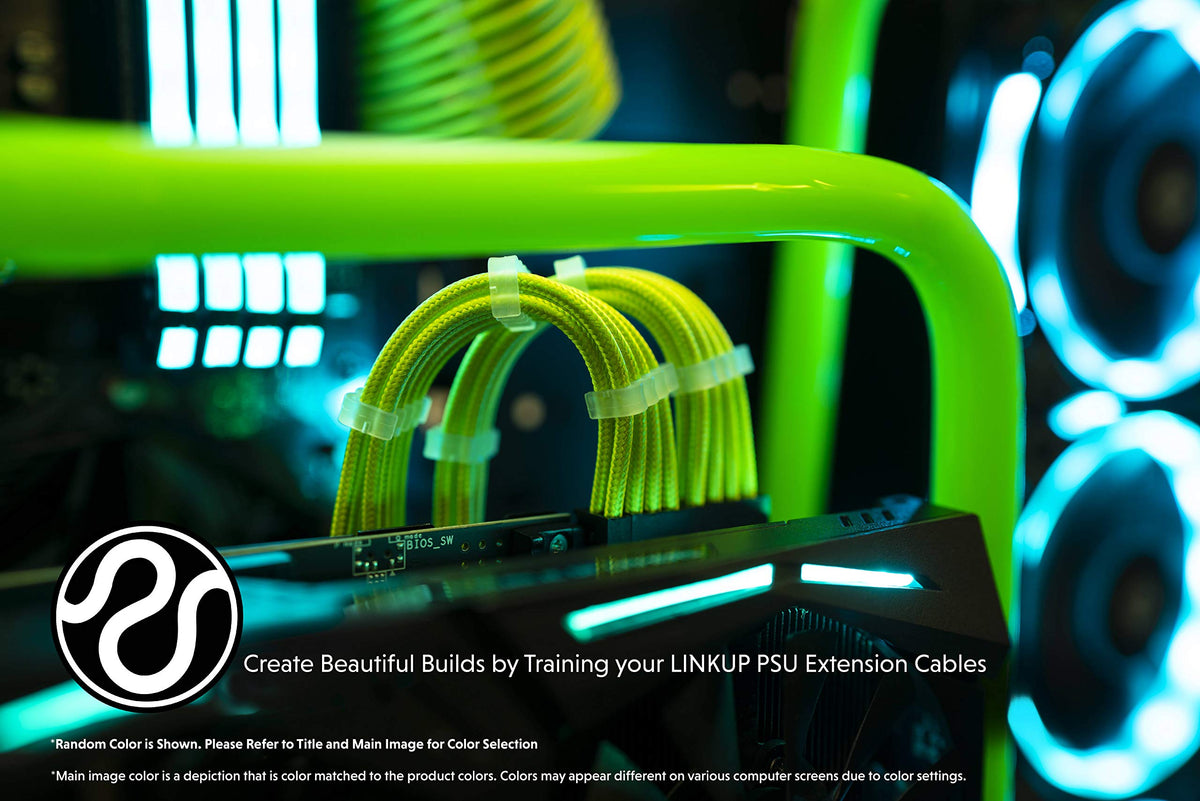 LINKUP AVA GPU 6+2-pin cables offering flexible arrangement for GPU power.