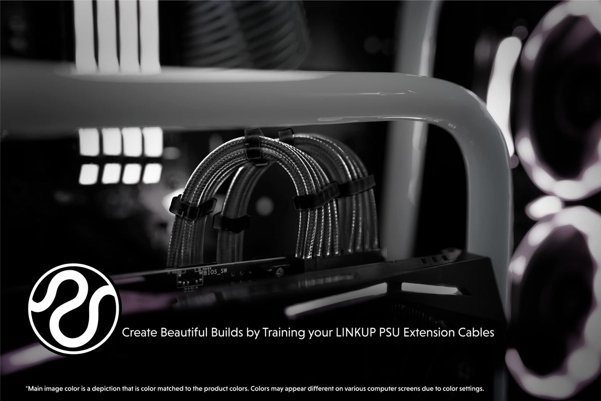 LINKUP AVA GPU 8-pin power cables, 6+2-pin design, for efficient GPU feeding.