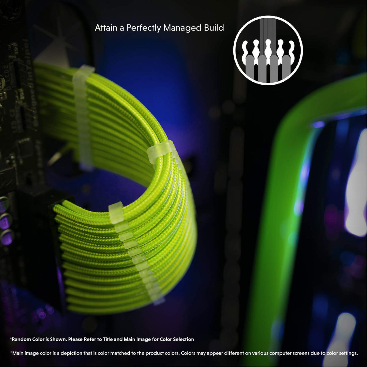 LINKUP GPU 6+2-pin braided cables for tidy GPU power routing