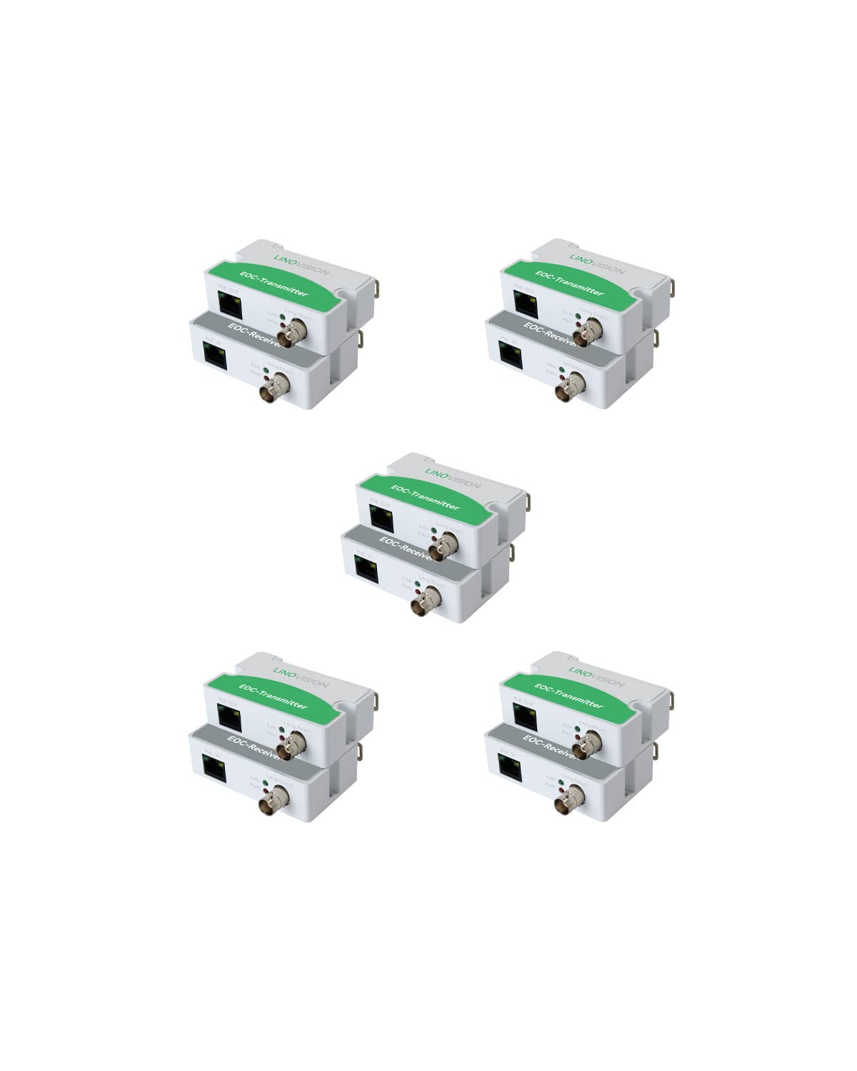 LINOVISION PoE Over Coax converter front view for IP CCTV upgrades