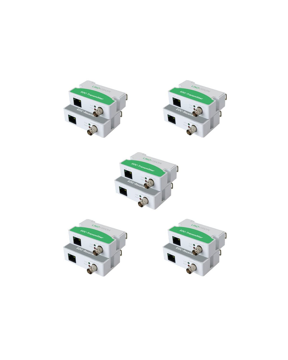 LINOVISION PoE Over Coax converter front view for IP CCTV upgrades