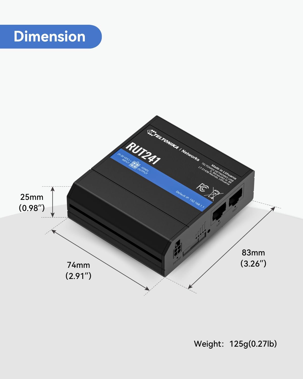 LINOVISION RUT241 US Version RMS remote management ready.