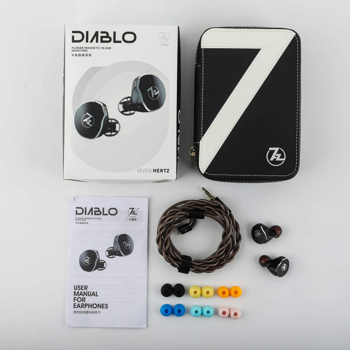 Linsoul Diablo/Divine tuning comparison image highlights bass boost and balanced options.