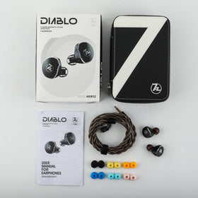Linsoul Diablo/Divine tuning comparison image highlights bass boost and balanced options.