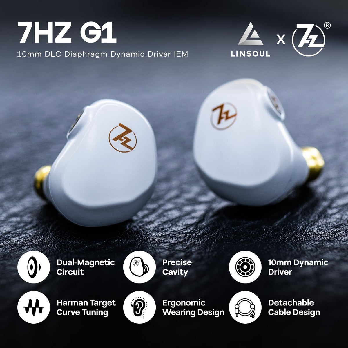 Linsoul 7HZ G1 internal driver closeup highlighting precision engineering and improved detail