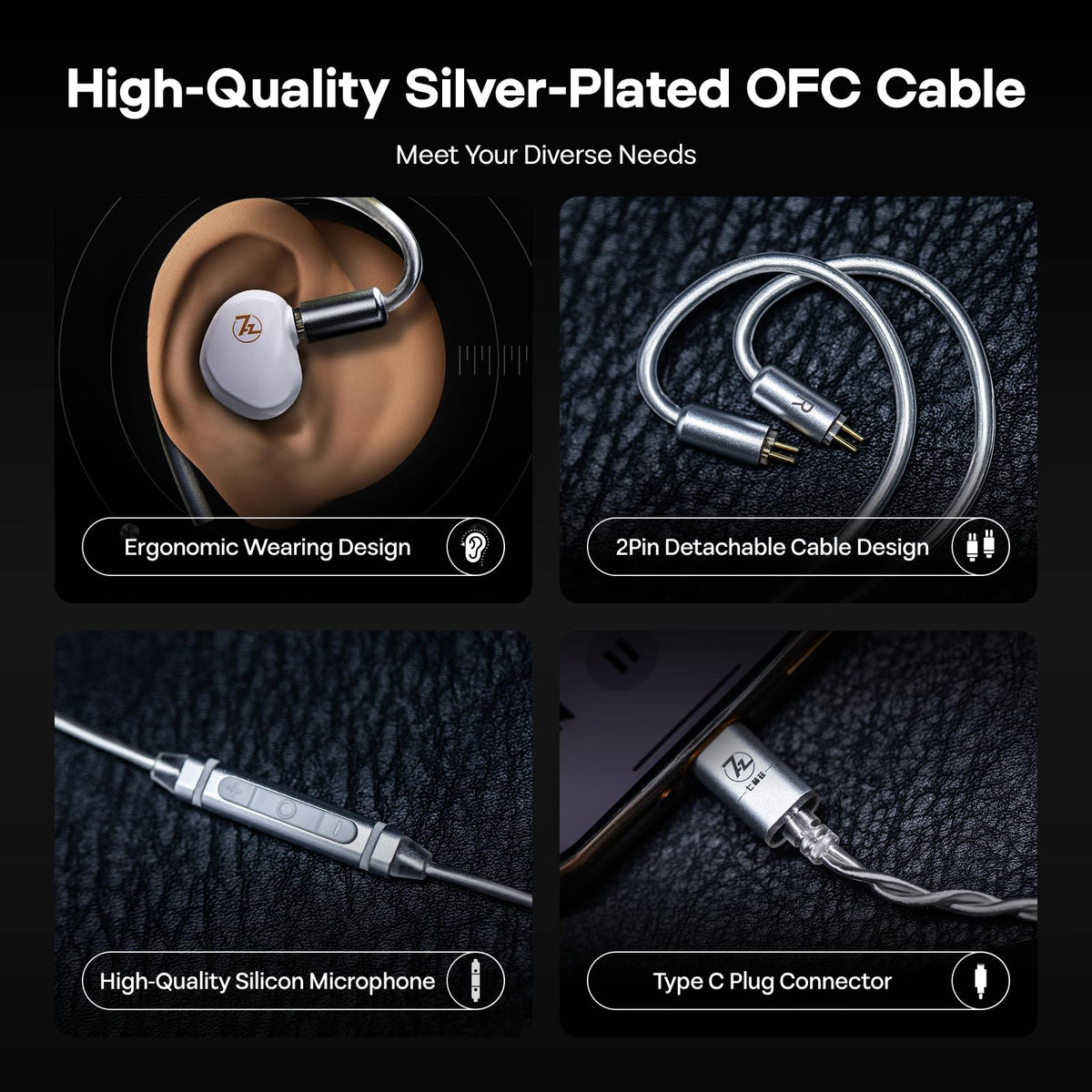 Linsoul 7HZ G1 earpiece profile in ear demonstrating comfortable fit for long sessions
