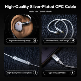 Linsoul 7HZ G1 earpiece profile in ear demonstrating comfortable fit for long sessions