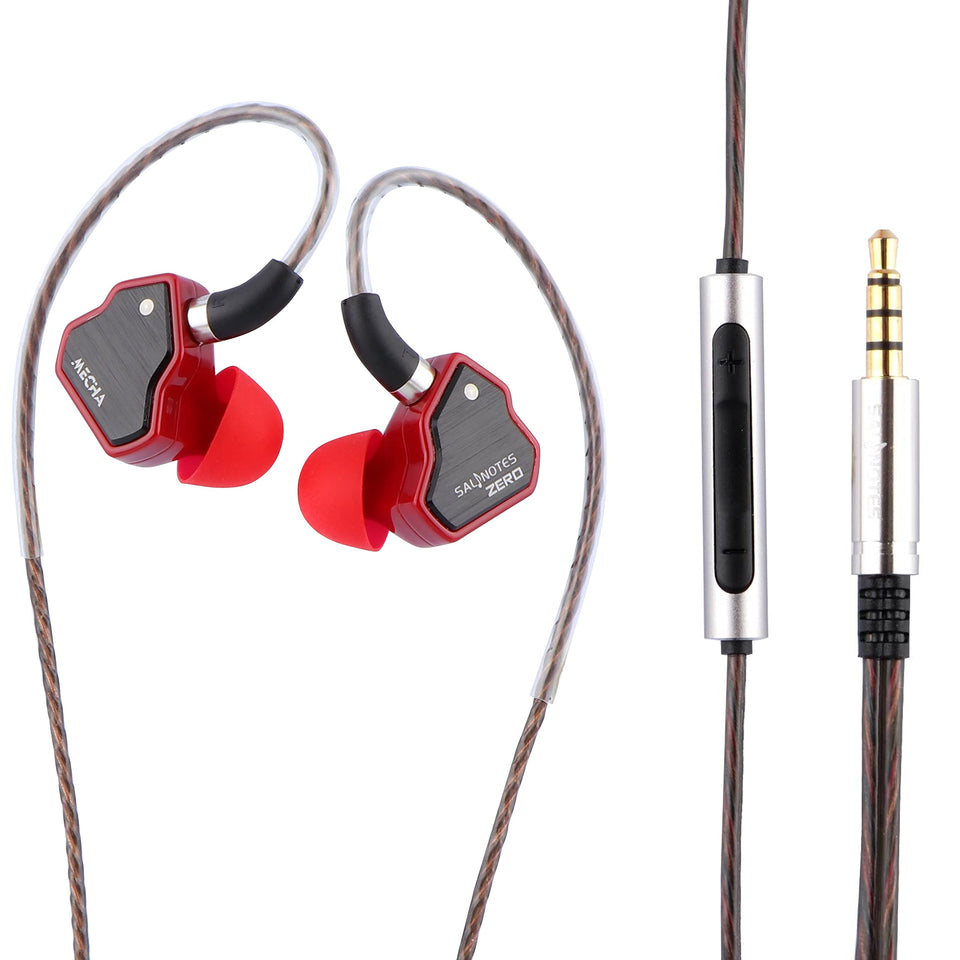 Linsoul Zero front view showing red stainless steel faceplate and comfortable fit benefit