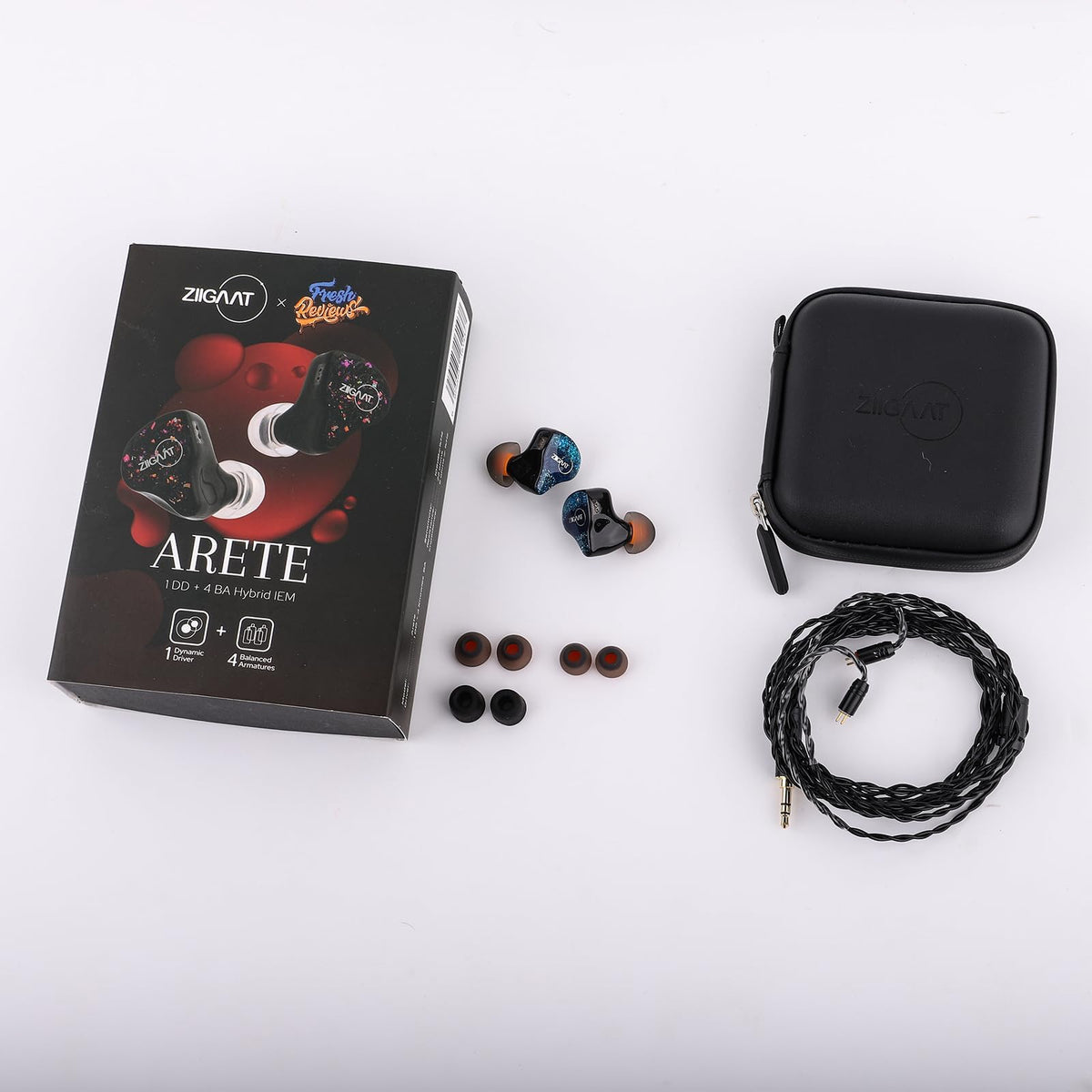 Linsoul Arete packaging and accessories support on-the-go musician use.