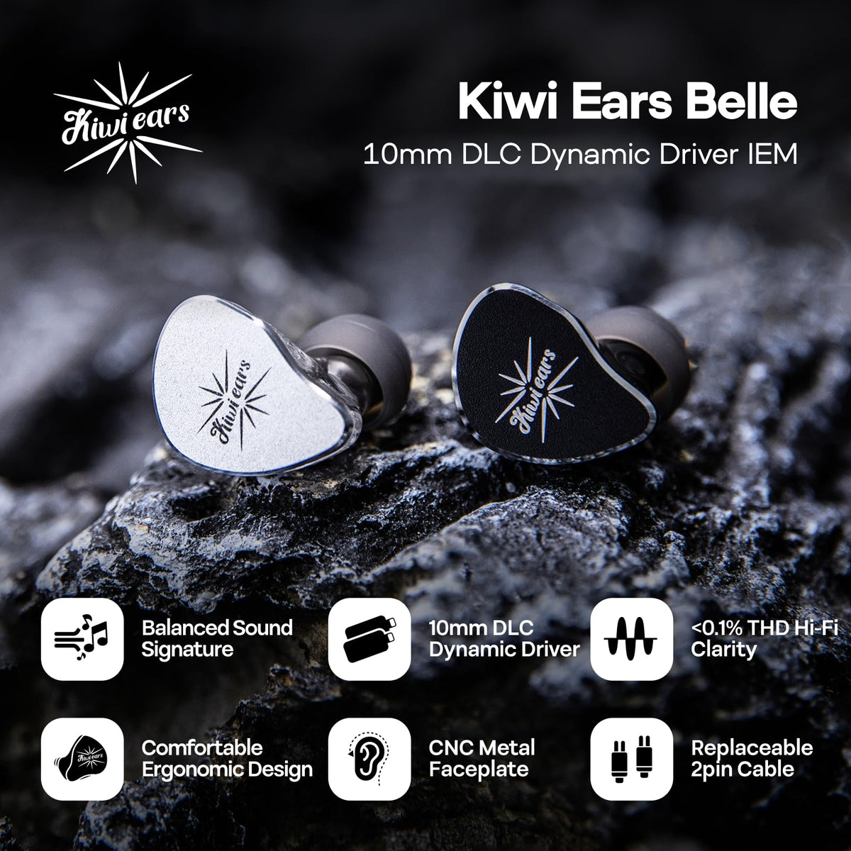 Linsoul Belle CNC metal faceplate close-up highlighting durable finish and stage-ready build