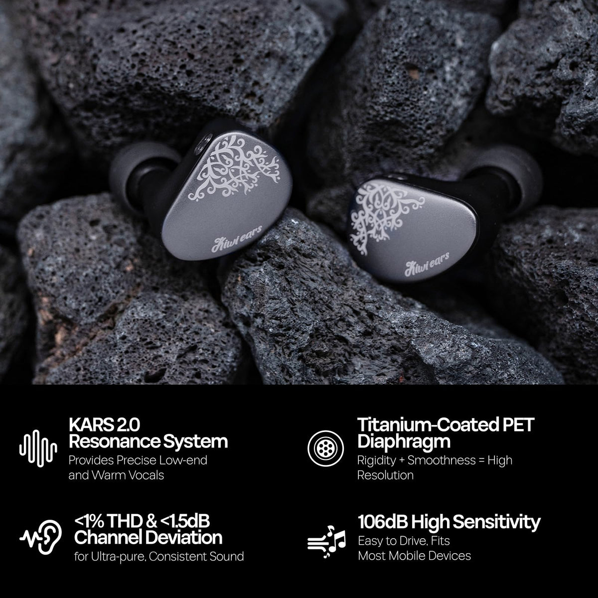 Linsoul Cadenza II driver assembly revealing titanium-coated diaphragm clarity