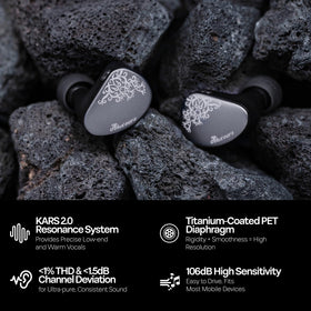 Linsoul Cadenza II driver assembly revealing titanium-coated diaphragm clarity