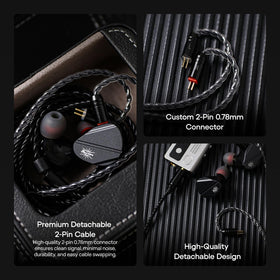 Linsoul Canta packaging and accessories displayed for included cable and care items benefit