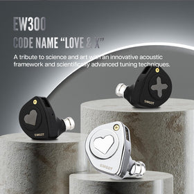 Linsoul EW300 purple ring adds comfort seal for immersive sound.