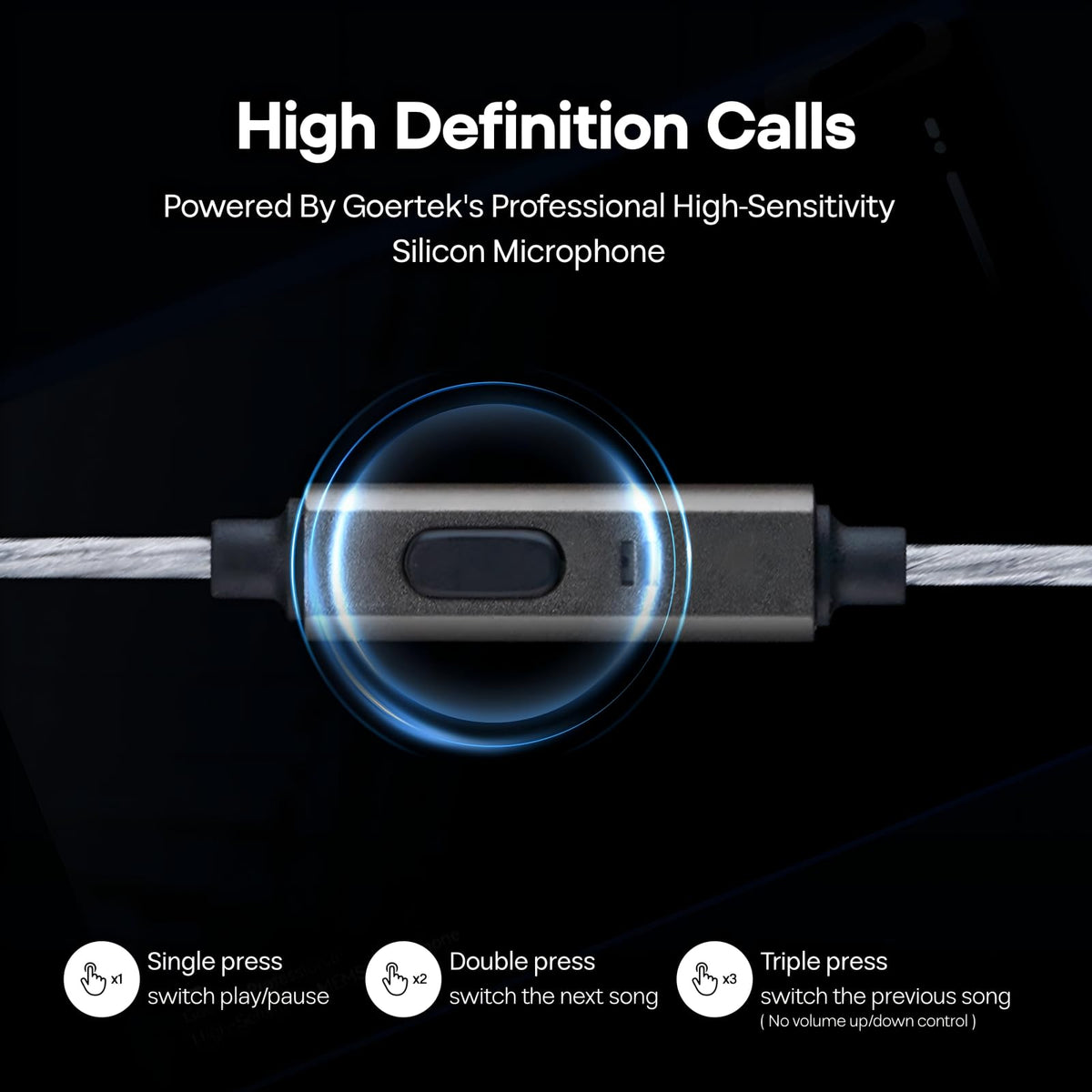 Linsoul EW300 silver-plated OFC cable boosts signal clarity.