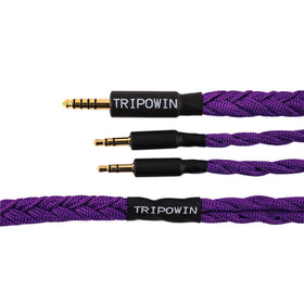 Linsoul GranVia close-up of braided litz construction, showing durability and signal clarity