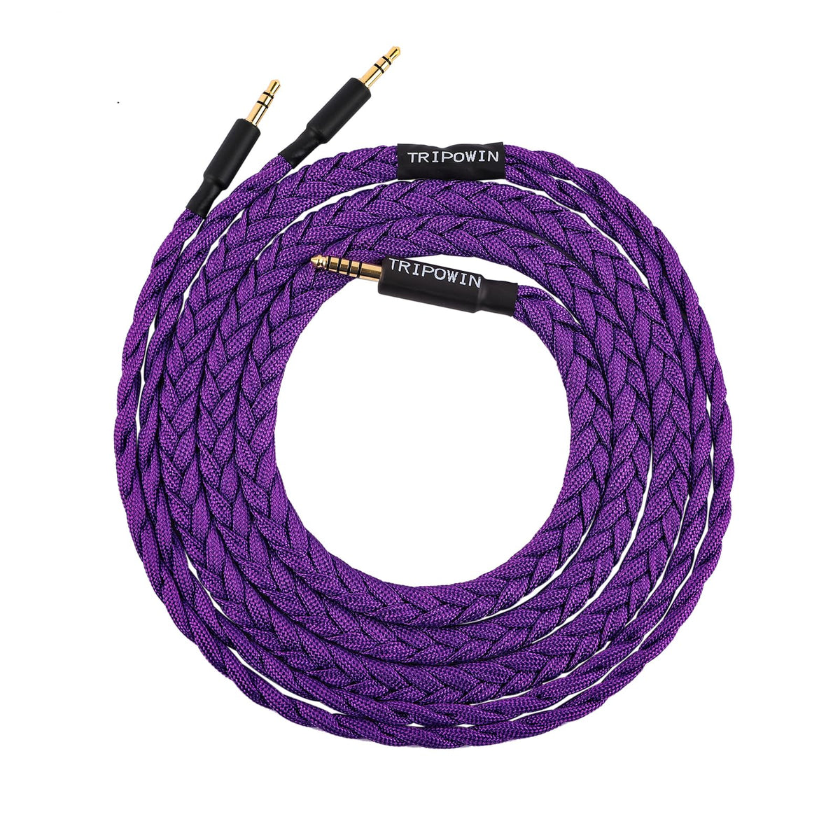Linsoul GranVia front view showing purple cable and connectors, highlighting premium finish