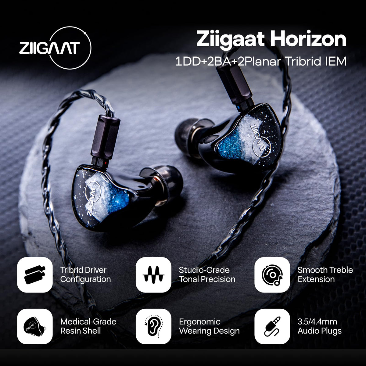 Linsoul Horizon 10mm biodynamic driver delivering tight bass and smooth mids.