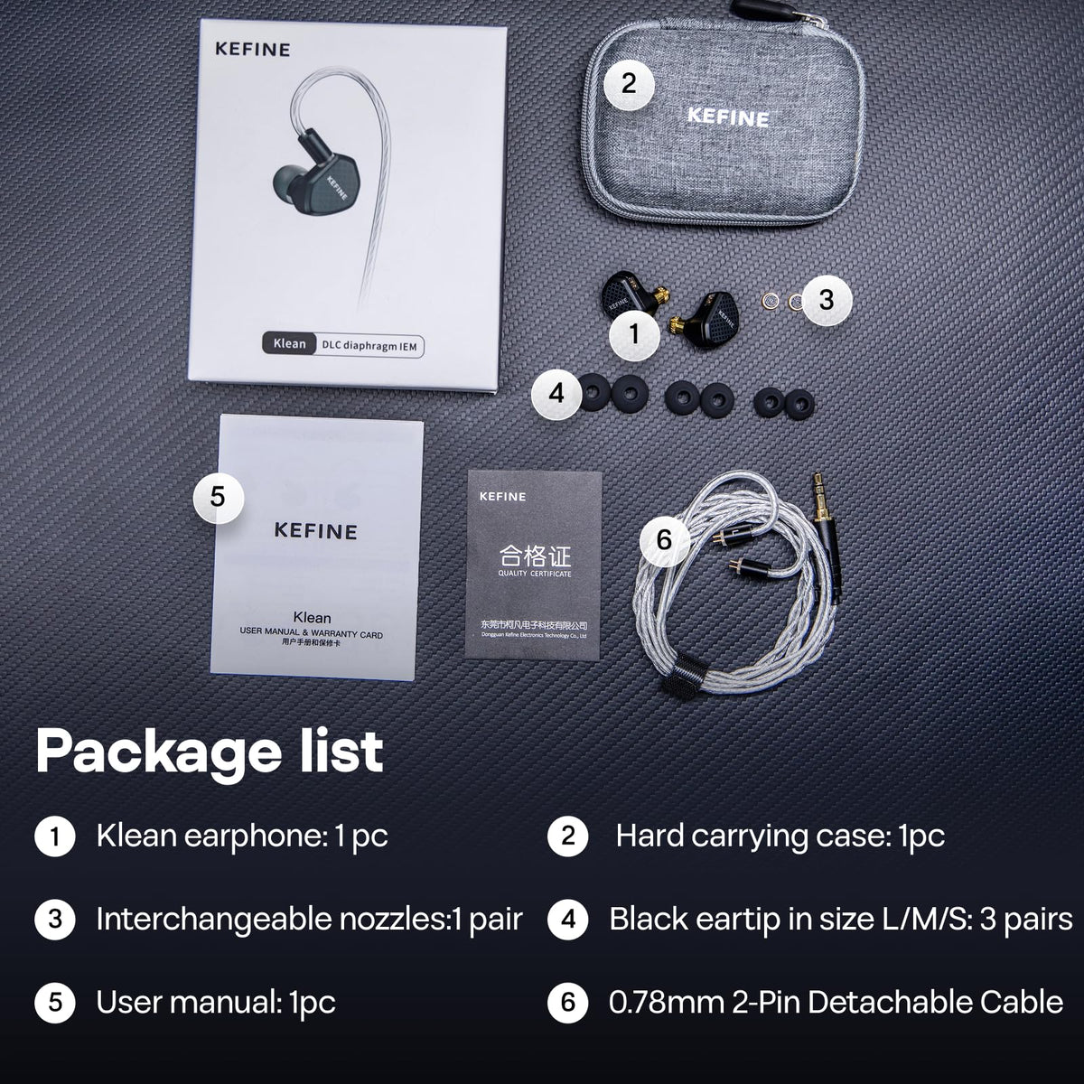 Linsoul Kefine Klean packaging layout with accessories and replacement nozzles
