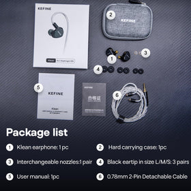 Linsoul Kefine Klean packaging layout with accessories and replacement nozzles