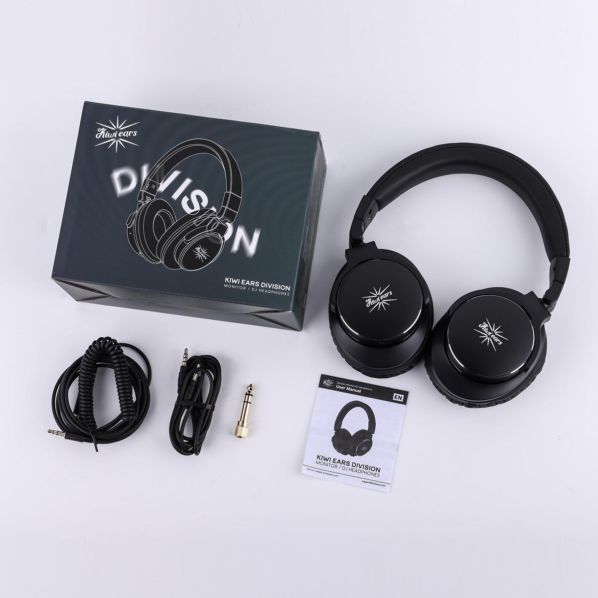 Linsoul Kiwi Ears Division packaging and accessories photo.