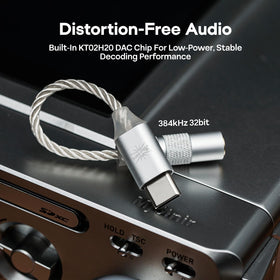 Linsoul Kiwi Ears AD1 USB-C to 3.5mm adapter enabling on-the-go listening.
