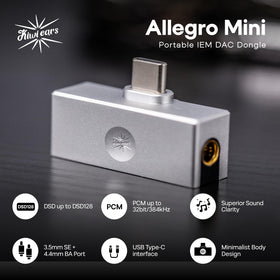 Linsoul Allegro Mini 3.5mm and 4.4mm outputs offering single‑ended and balanced use