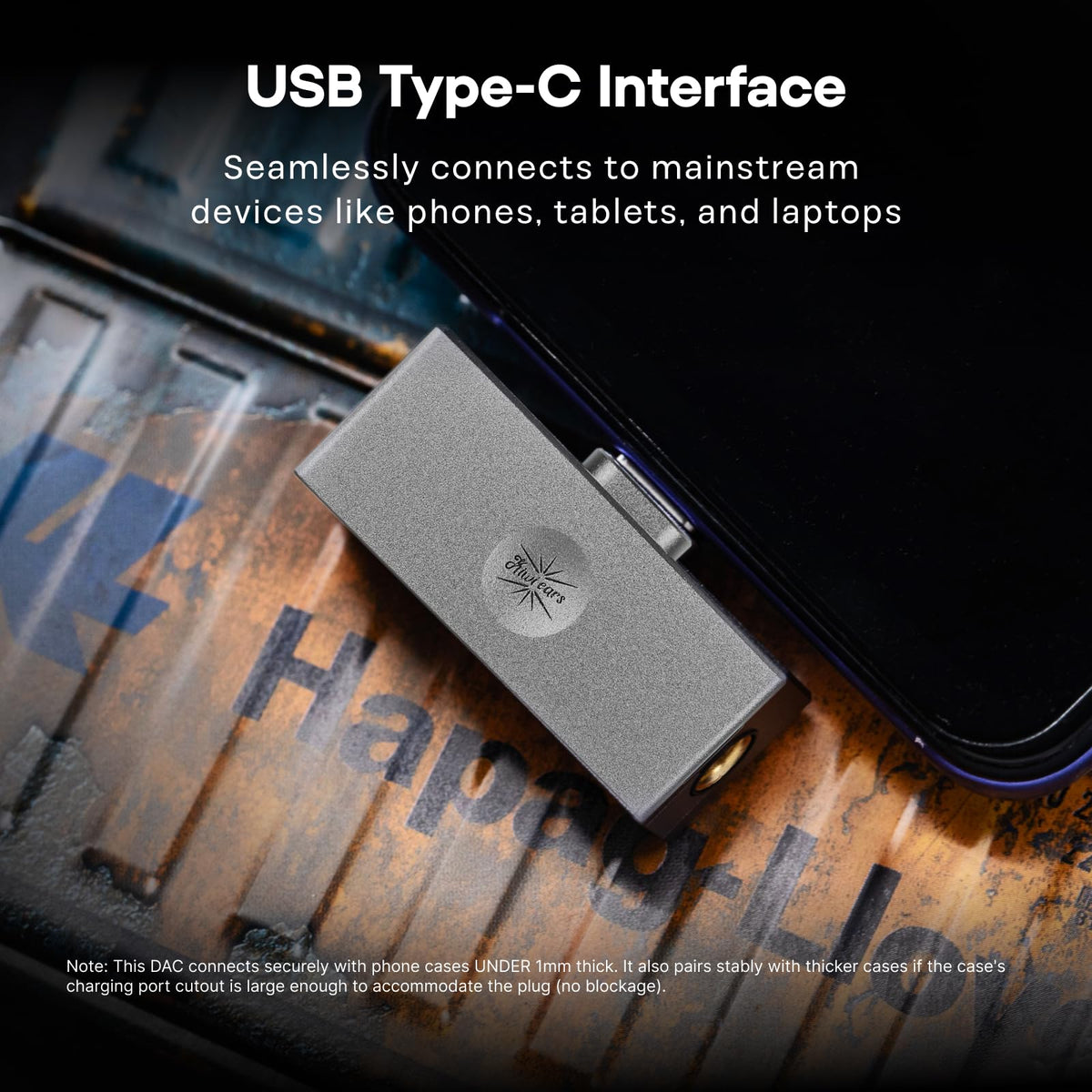 Linsoul Allegro Mini next to earbuds to show pocket-sized scale and travel readiness