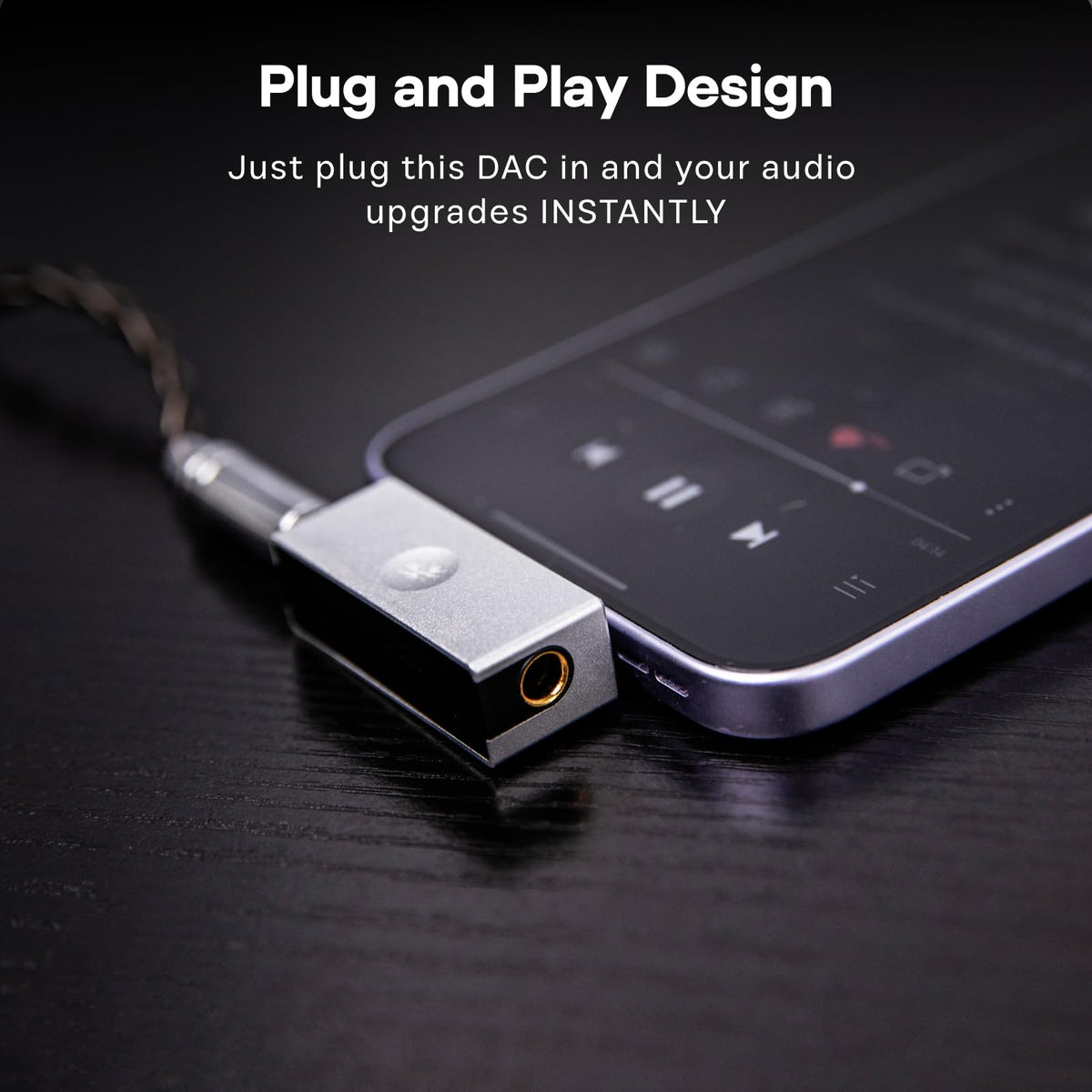 Linsoul Allegro Mini next to smartphone showing compact size and travel convenience