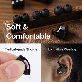 Linsoul Kiwi Ears anti-earwax channel visible, keeps soundpath cleaner longer