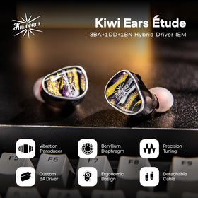 Linsoul Kiwi Ears Étude side profile showing ergonomic fit for long listening sessions