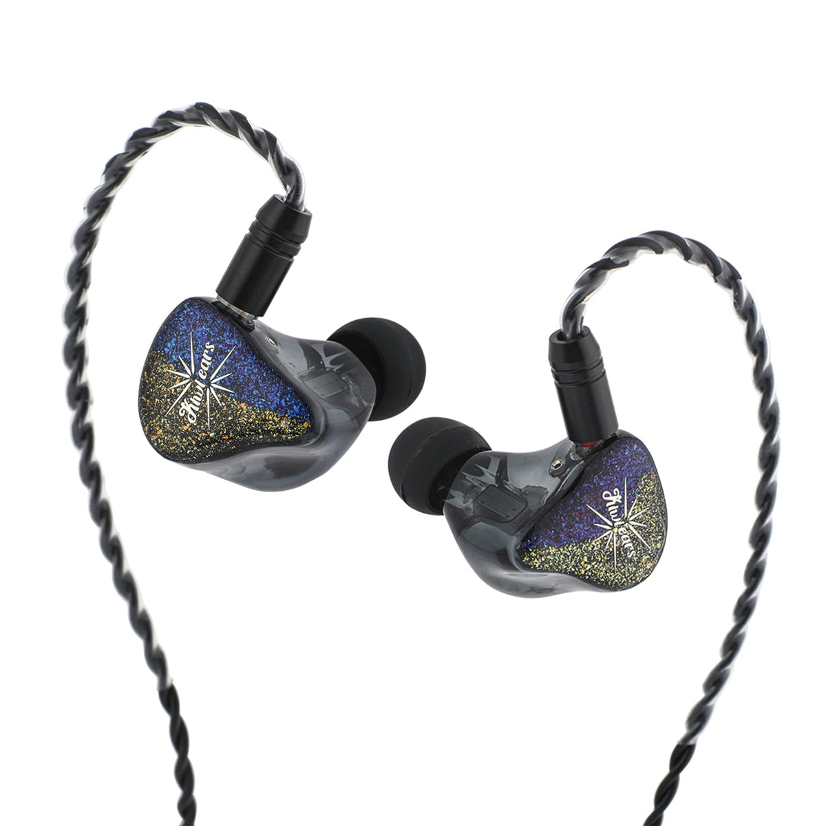 Linsoul Kiwi Ears Forteza driver-unit close-up emphasizing 1BA + 2DD hybrid design