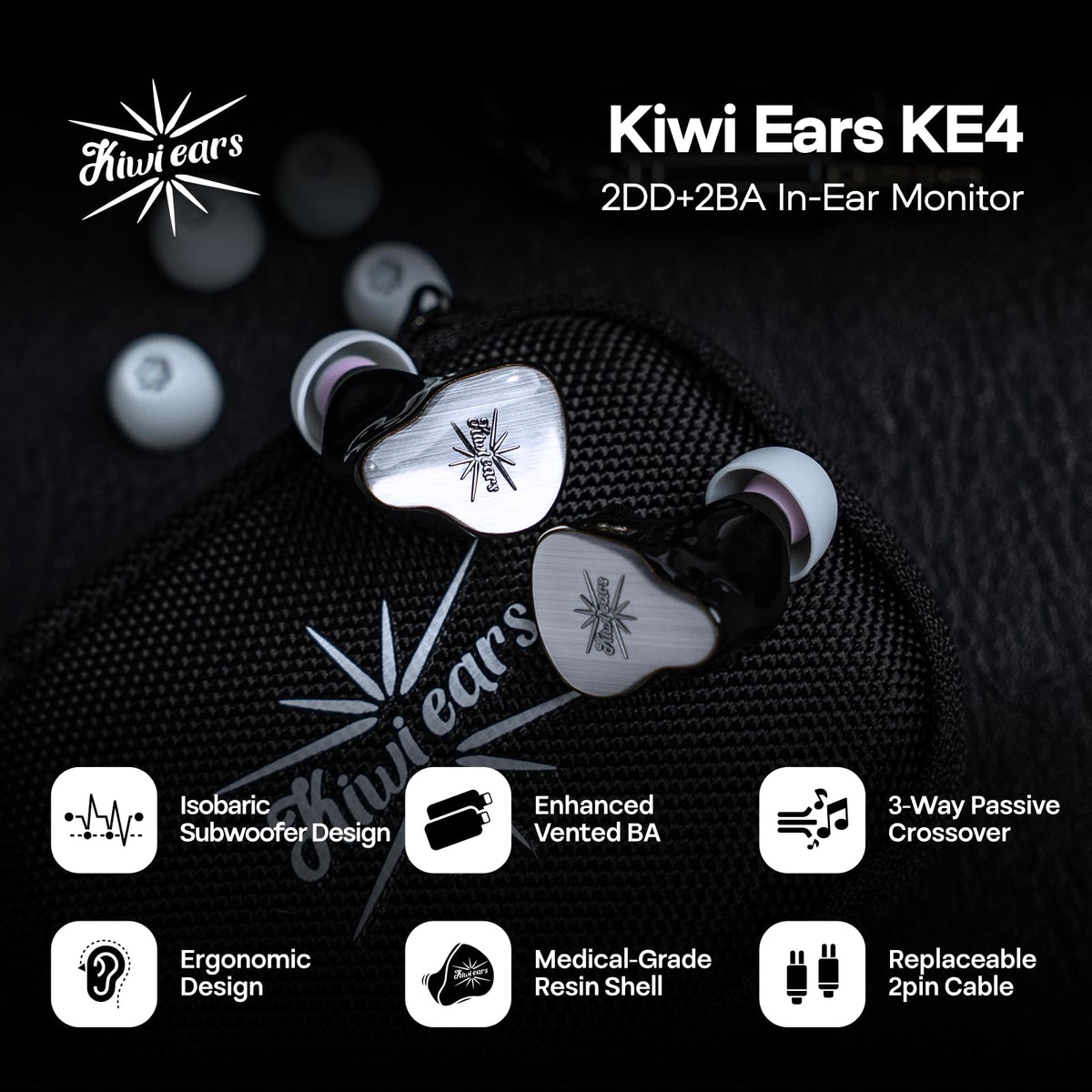KE4 2BA midrange drivers blending bass and mids for natural vocals