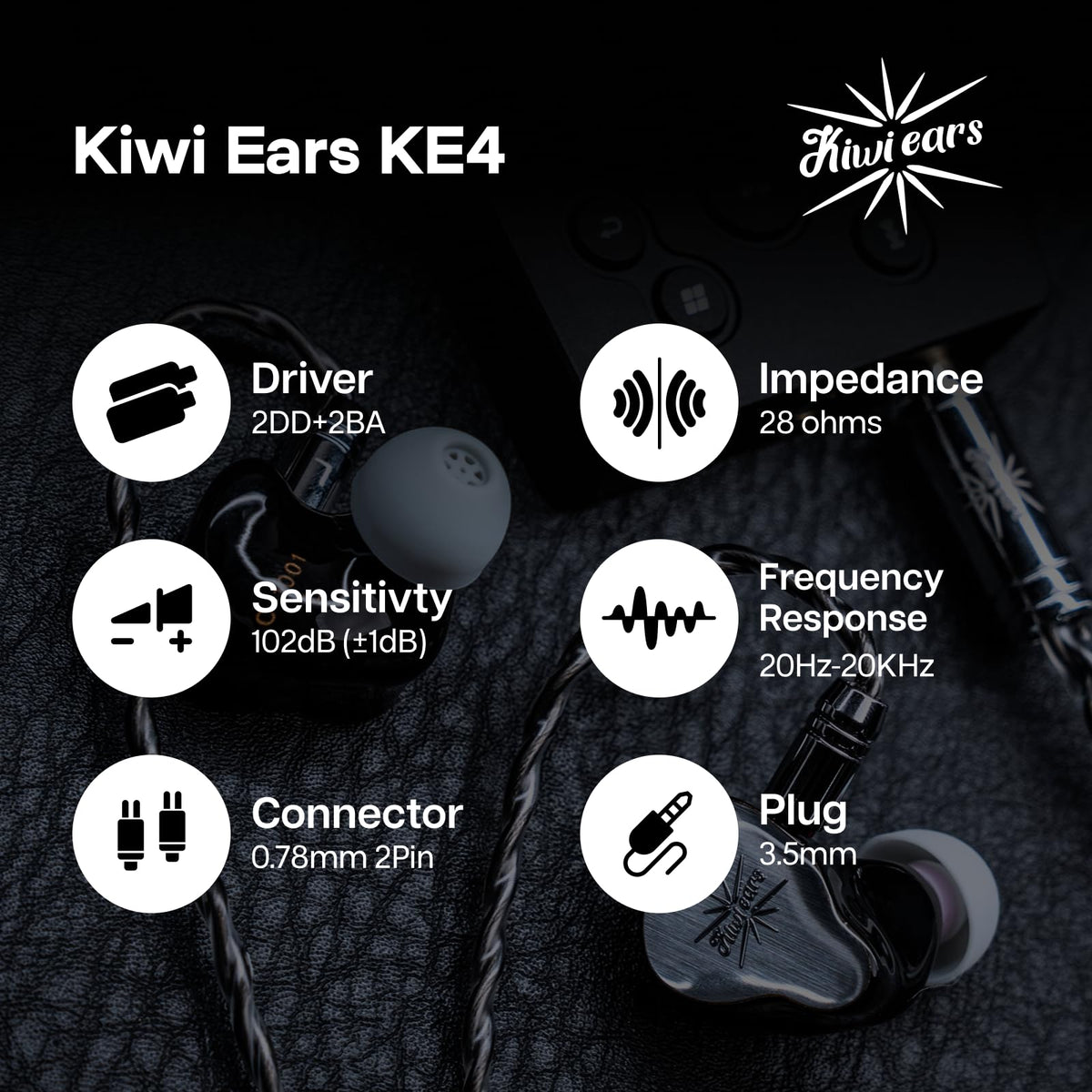 Detachable IEM cable connection on KE4 for customization
