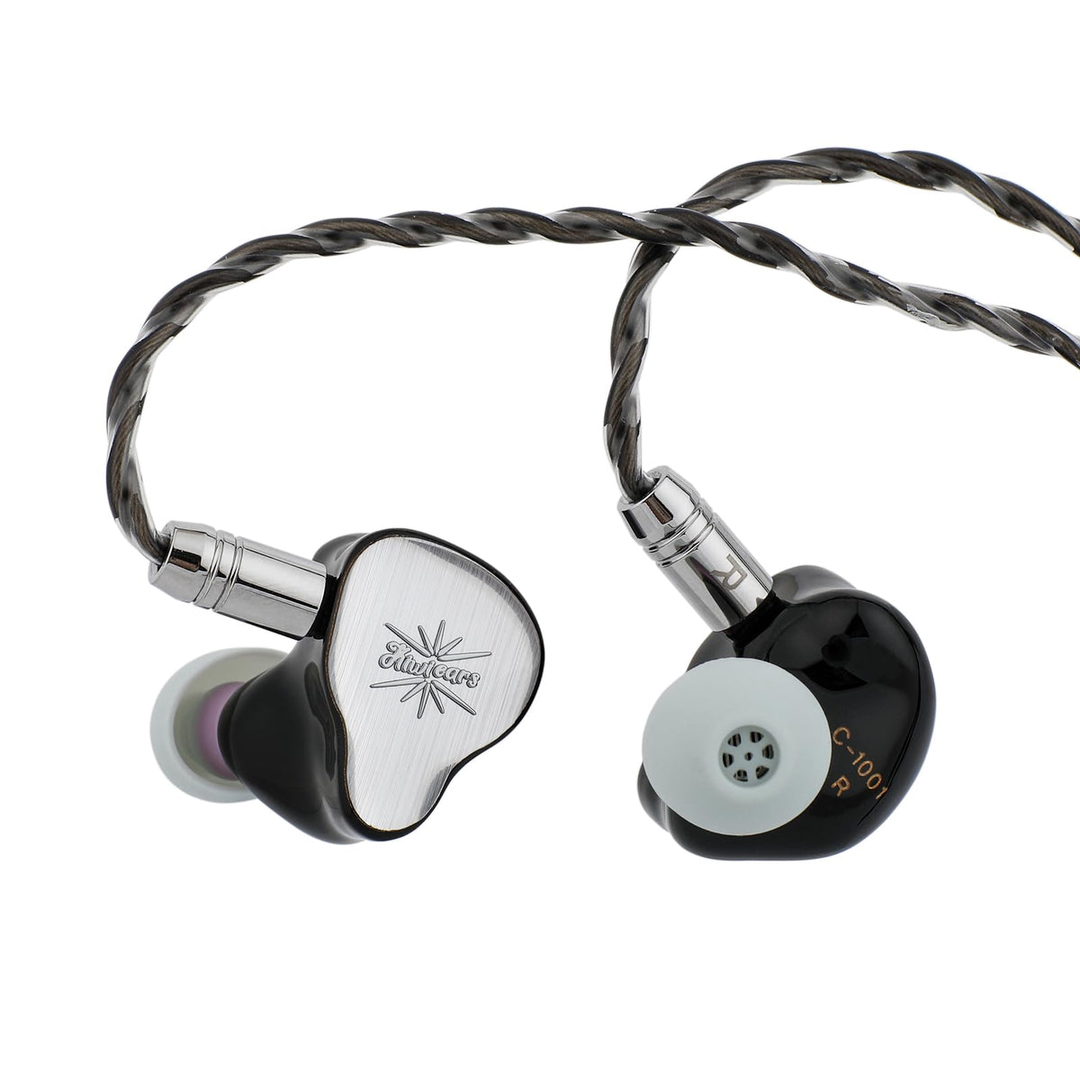 Linsoul Kiwi Ears KE4 outer shell in silver for comfort and aesthetics