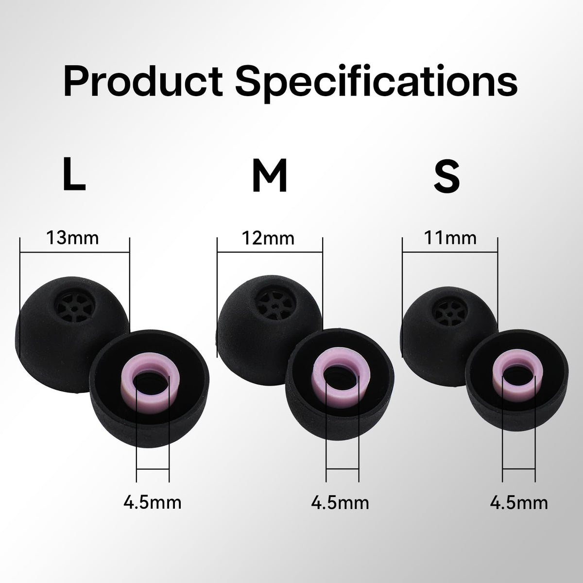 Linsoul Kiwi Ears stretched on nozzle, medical-grade silicone for hypoallergenic comfort